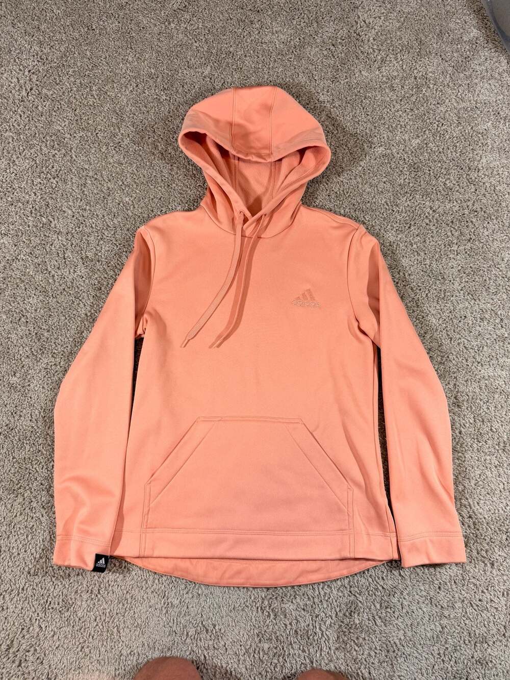 Adidas AEROREADY Pullover Hoodie Womens Small Pink Athletic Sweatshirt EUC